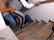 Me follo a mi Vecina despues de sus clases presenciales !antes de que llege su familia 11/16