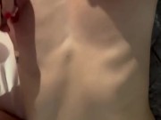 Cum on small tits at paris hôtel  6/16