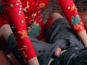 Sex in red Christmas cosplay. 1/16