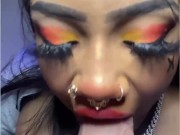 Sexy Ebony Teen Khloe Kxxxng Gives Sloppy Head ASMR POV 2/16