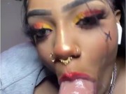 Sexy Ebony Teen Khloe Kxxxng Gives Sloppy Head ASMR POV 4/16