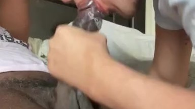 Giving A Big Black DickA Sloppy Deepthroat BlowJob