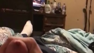 Slow motion jerk off and cum solo male 