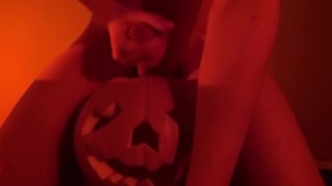 Femboy fucks a pumpkin (among other things) for your enjoyment.