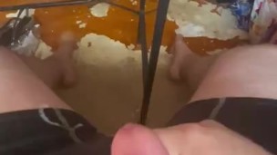 Huge cumshot in my office