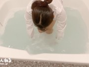 【密着混浴ローション風呂】全身ヌルヌルで感度MAX! 生ハメ立ちバックSEX 素人/パイズリ/手コキ/ハメ撮り/個人撮影/まろちゃんねる 2/16