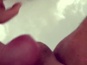 Fisting his peephole with my toes finger and stretching his urethra until he explode his sperm on me 8/16