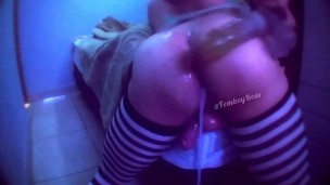 Hot Femboy Gushing Cum Out of his Hole