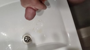 Jerk off and cum in the sink.