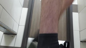 Naked Plugged Guy Cums Hard In Public