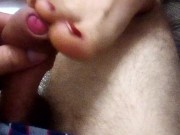 Perfect ignoring feet does amazing toegrip and toejob! 7/16