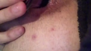 Playing with my Juicy Asshole with my Glass Dildo