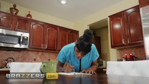 Brazzers - Ebony Mystique Catches Juan & Sally D'Angelo Fucking & Guess What? She Wants To Join In