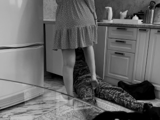 My horny stepmom fucked a locksmith and then woke up. LoL