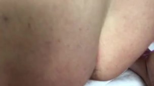 Leg shaking orgasm from a double dildo 