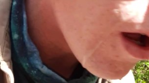 Cum Walk On the trail, He cummed on me!