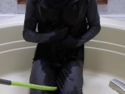 WWM - Black Corset and Zentai Inflation 1/16