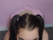 Sloppy Pigtails Dildo Blowjob 4/16
