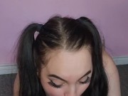 Sloppy Pigtails Dildo Blowjob 5/16