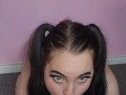Sloppy Pigtails Dildo Blowjob 8/16
