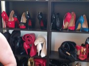#Shorts sissy maid cleaning the dust off My shoes and shelves 13/16