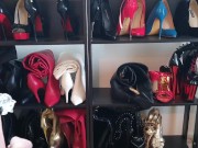 #Shorts sissy maid cleaning the dust off My shoes and shelves 15/16