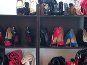 #Shorts sissy maid cleaning the dust off My shoes and shelves