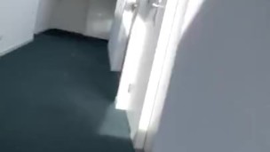 Walking in the hallway of my apartments building hoping a neighbor would get me hard