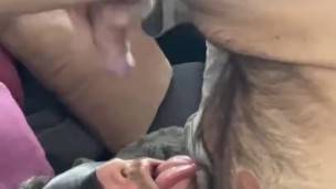 Cumming non stop and a lot in my mouth. Swallowing it all like a slut