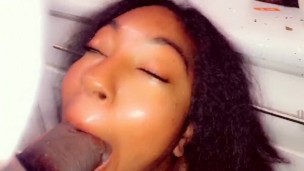 I wasn’t making dinner fast enough so he came in an fuck my wet throat bbc vs small ebony ahegao