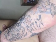 Gagging on my husband's cock until I squirt all over and he showers my face in cum 8/16