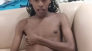 Big dick fem boy cums