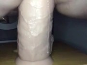 Stretching my pussy with a dildo in my ass  13/16