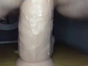 Stretching my pussy with a dildo in my ass  14/16