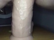 Stretching my pussy with a dildo in my ass  15/16