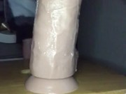 Stretching my pussy with a dildo in my ass  7/16