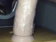 Stretching my pussy with a dildo in my ass  9/16