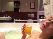 having fun in a jacuzzi w some juice :) 8/16