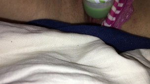 Masturbating wet pussy with a dildo deodorant with conversations