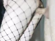 Fucked a neighbor in pantyhose in a cage to a standing orgasm 14/16