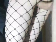 Fucked a neighbor in pantyhose in a cage to a standing orgasm 5/16