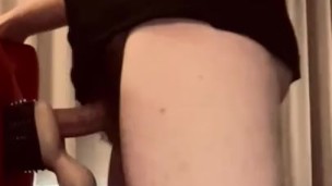 Solo side view fleshlight fuck in hotel