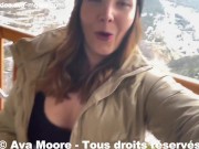 VLOG PORN, Une randonnée en raquette se transforme en baise exhib à la neige, j'avale tout le sperme 1/16