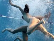 Andrea and Monica but also Janka get horny in the pool