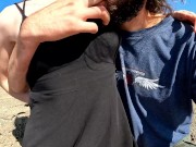 The BOATS watched us FUCK on the cliff! I CUM THREE TIMES and get a NO PROTECTION CREAMPIE 2/16