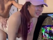 Mi hermanastra estaba jugando  y le di una buena cogida 10/16