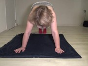 Doing exercises shaking big saggy tits, mature busty bbw milf. 4/16