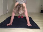 Doing exercises shaking big saggy tits, mature busty bbw milf. 5/16