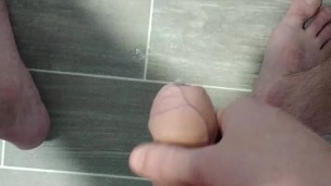 Uncut British Teen Shoot A Huge Load Before He Gets In Shower