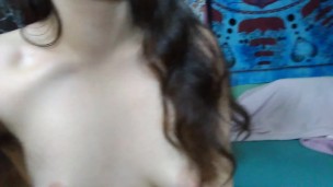 Naked Girl Smokes 420 Taking a Bong Hit Topless Pink Nipples Tiny Tits Small Breasts PAWG Manyvids